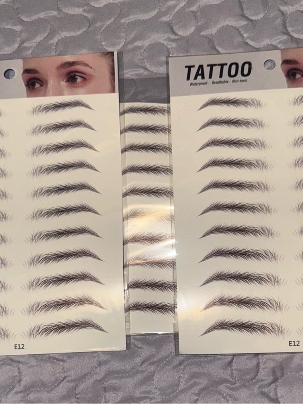 Hair-Like Waterproof False Eyebrow Tattoos Stickers Black Makeup Temporary brows